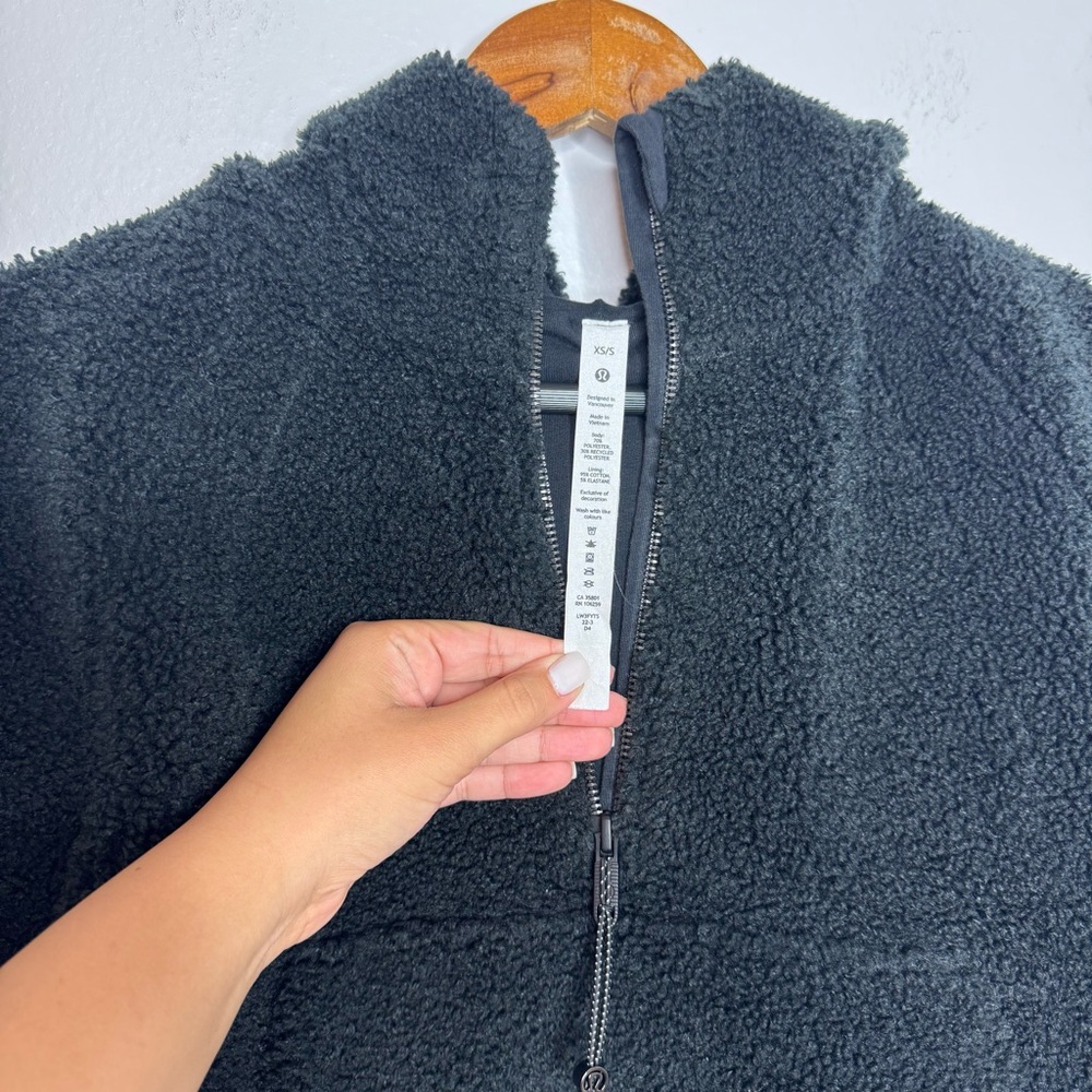 Lululemon Black Scuba Oversized Half-Zip‎ Fleece Hoodie - Picture 6 of 11